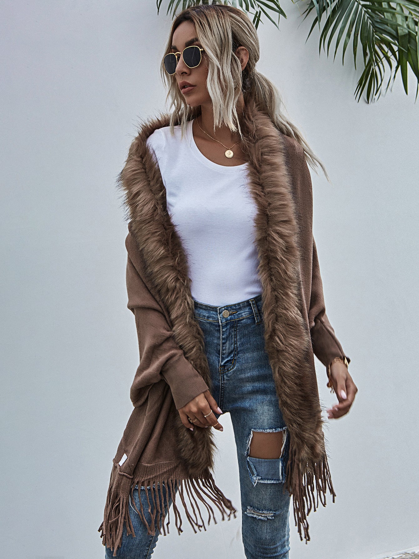 Wool Collar Cardigan