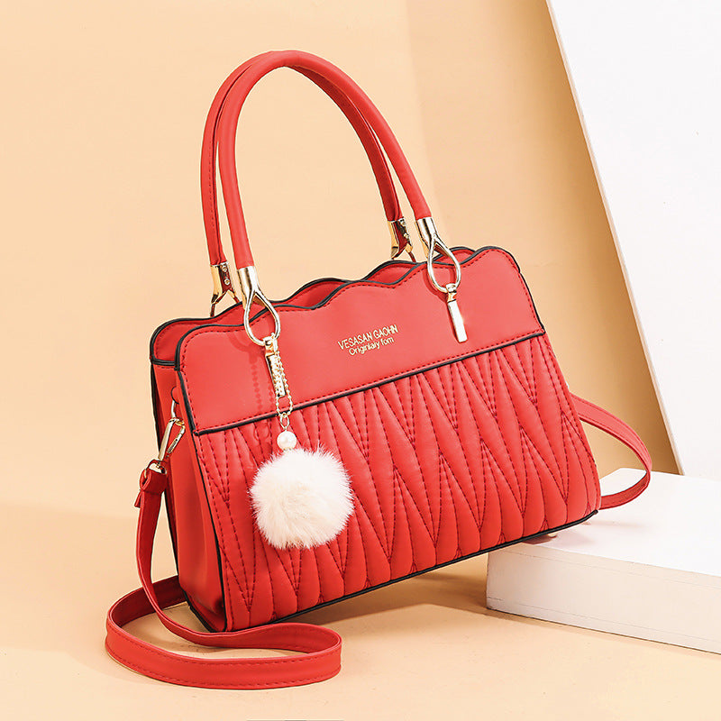 ladies large capacity shoulder bag middle-aged Messenger lubricant handbags supply wholesale