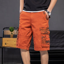 Load image into Gallery viewer, Shorts: Men&#39;s fashion, versatile, washed ready-made clothes, dyed and inserted camouflage, Multi Pocket work clothes, casual pants, dynamic pants
