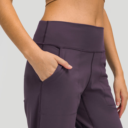 Fitstyle New Skin-Friendly Nude Feel Loose Straight Yoga Pants Women  Quick-Drying Ankle-Length Exercise Workout Pants
