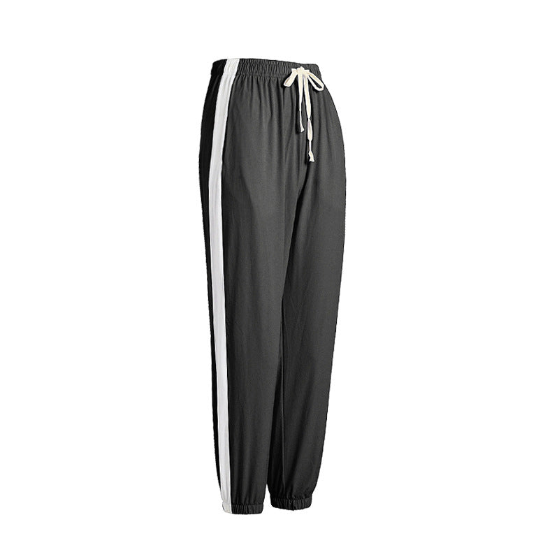 Spring and Summer Thin Quick-Drying Track Pants Women Harem Casual Solid Color Loose Tappered Running Fitness Cropped Yoga Pants
