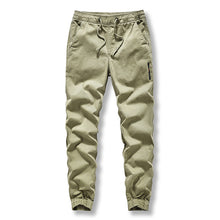 Load image into Gallery viewer, Casual pants: Men&#39;s new work clothes, washed solid color, tethered, closed hem, long pants
