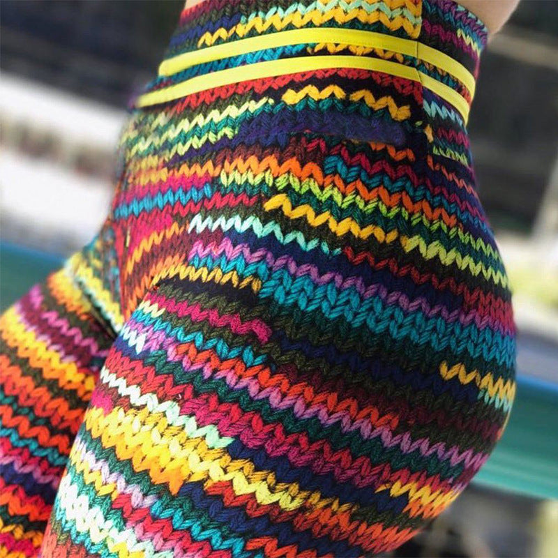 New  digital printing Leggings hemp rope wool flower bark simulation series Yoga Pants