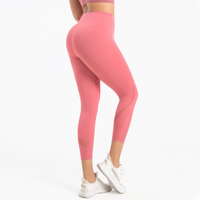 Cropped Tights Hip-Lift and Belly Shaping Fitness Pants Slimming outside Wear Running Yoga Sports Pants Seamless Lounge Pants