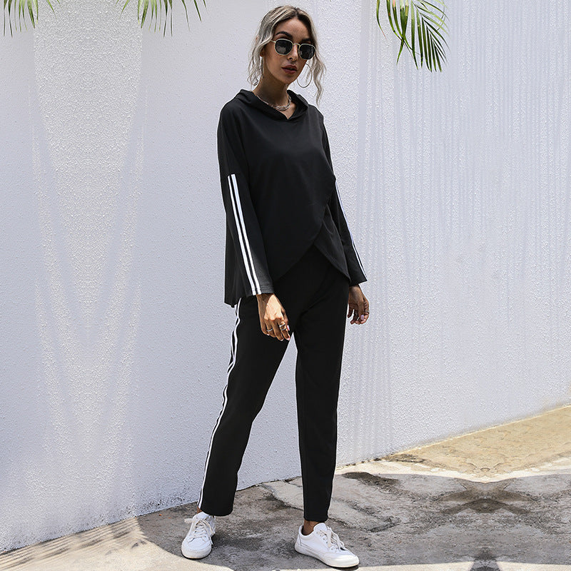 New black trousers long sleeved sweater sportswear women's one