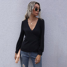 Load image into Gallery viewer, Long Sleeve  V Neck Slim Fit Shirt
