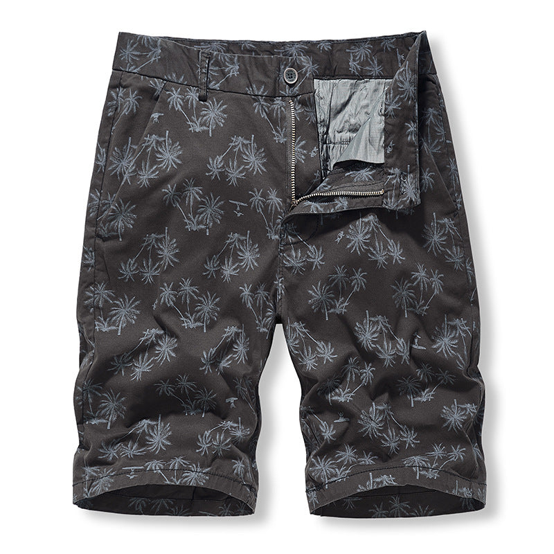 EBay casual shorts men's outdoor sports pure cotton washed overalls versatile five point pants