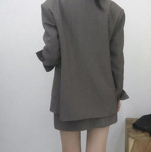 Preppy Style Office Blazers Women Solid Colors Single Breasted Commute Suits 2021 Spring Autumn New Fashion Korean Chic Blazers|Blazers|