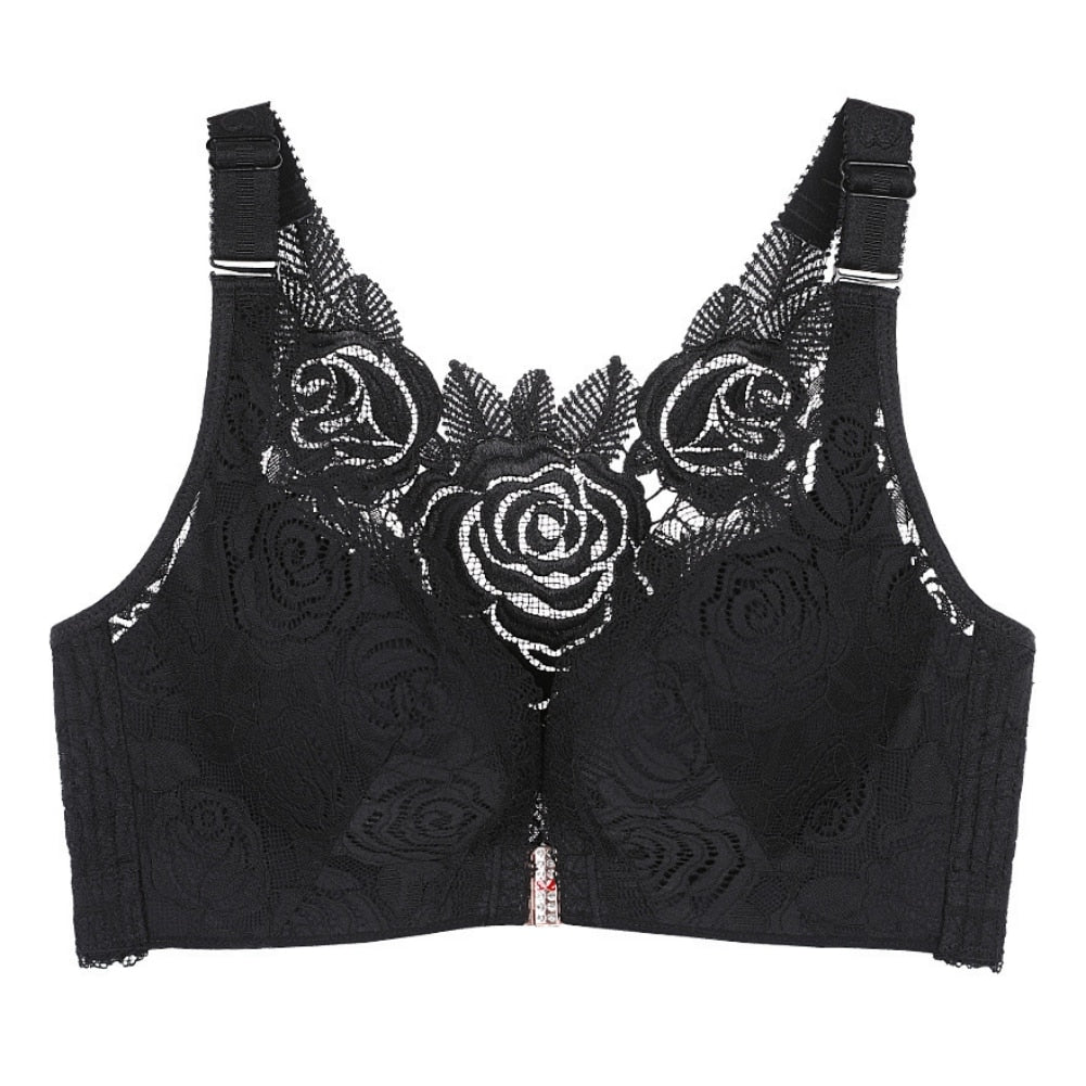 Women's Underwear Bra Top Sexy Beauty Back Lace Push-up Bras French Style Flower Bralette Hollow Embroidery Lingerie Tube Top
