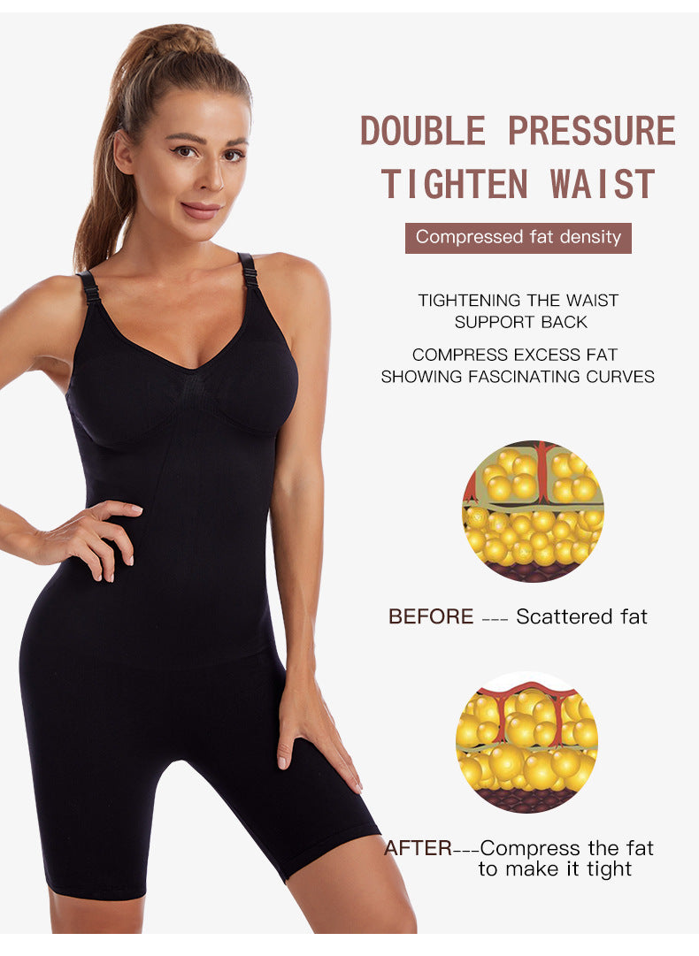 Women's Shapers Corset One-piece Gathered Lingerie Set Waist Corset Hip Lift Underwear Female Postpartum High Waist Shapewear