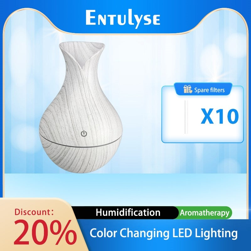 Portable Ultrasonic Air Humidifier Aromatherapy Diffuser Essential Oil Mini Car Home Mist Maker Defusers USB Humificador LED