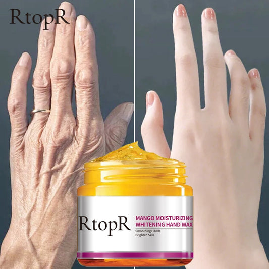 RtopR by Traci K Beauty -Mango Whitening Hands Mask Wax Moisturizing Repair Exfoliating Calluses Filming Anti-Aging Skin Cream For Women Beauty Health