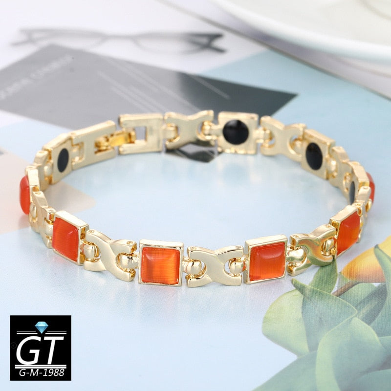 Hot IDEAL( BUY 1 GET 1 FREE )Trendy Magnetic Therapy Bracelet (Wear Your Power) Slimming /Beauty/Pain Relief/ Menopause  Bracelet Healthcare