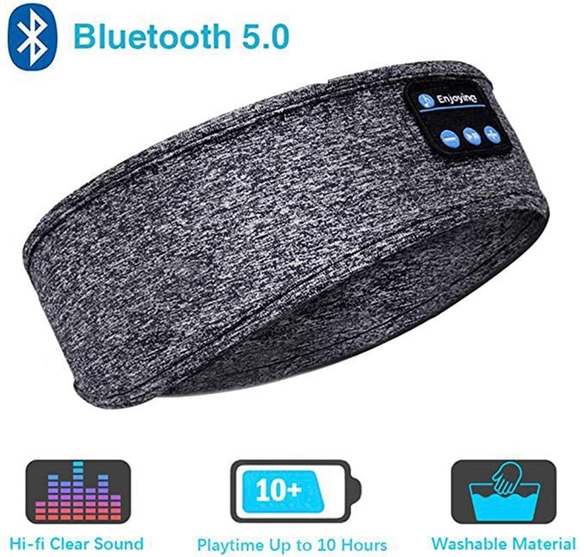 Hot Bluetooth Sleeping Headphones Sport Music Player Headband Thin Soft Elastic Comfortable Wireless Music Headset Eye Mask