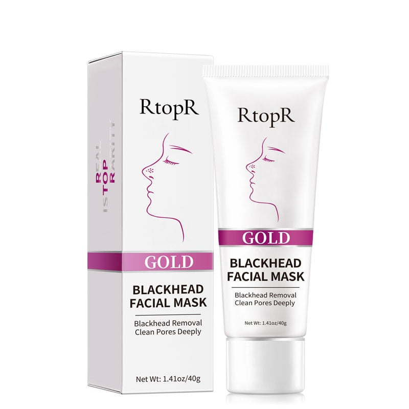 RtopR by Traci K Beauty- New Gold Remove Blackhead Gel Facial Pore Peeling Acne Treatment Nose Deep Cleansing Face Whitening Hydrating  Golden mud