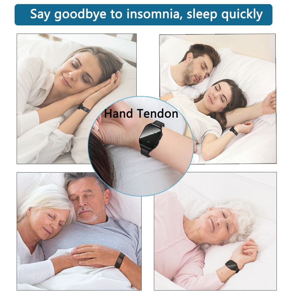 FitstylePulse - Menopause, Sleep Aid Watch Microcurrent Pulse Sleeping Anti-Anxiety Insomnia Hypnosis Device Relief Relax Hand Massage Pressure Soothing