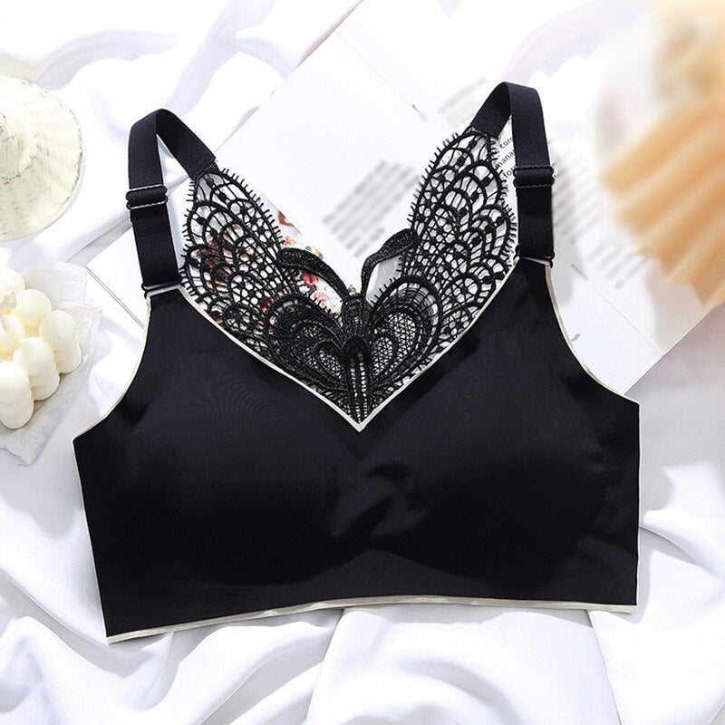 Back Butterfly Push Up Bra Women's Sexy Bras Seamless  No Steel Rings Comfortable Sports Bra Plus Size Girl Underwear M-2XL