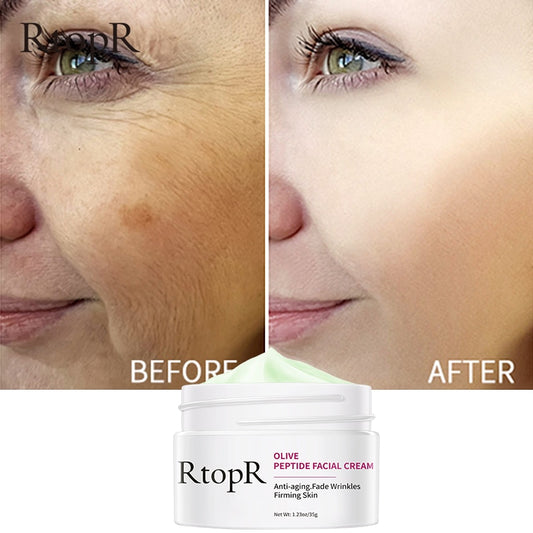 Traci K Beauty RtopR Olive Peptide Firming Anti-Wrinkle Cream Reduce Face Fine Lines Tighten Pores Whitening Oil Control Acne hydrating skin Product