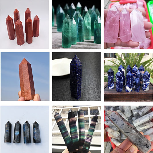 Natural Crystal Point Energy Column Obelisk Hand Polished Very Beautiful Gemstone Specimens Minerals DIY Gift Home Decoration