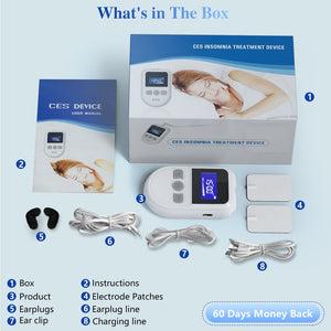 Insomnia Anxiety Depression CES Sleeping Therapy Transcranial Microcurrent Massage Tens Machine Sleep Aid Device Instrument Home