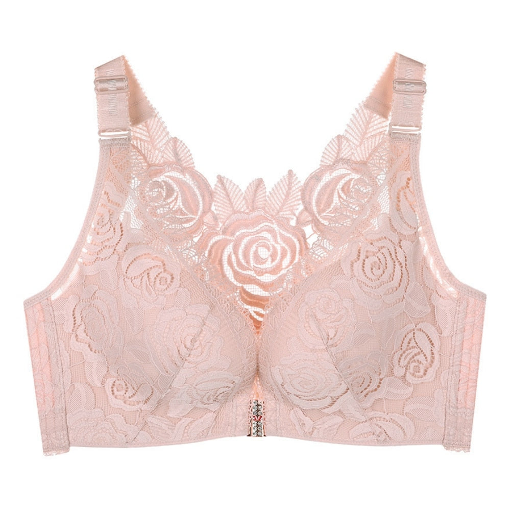 Women's Underwear Bra Top Sexy Beauty Back Lace Push-up Bras French Style Flower Bralette Hollow Embroidery Lingerie Tube Top