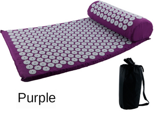 Fitstyle Yoga Massage Mat Acupressure Relieve Stress Back Cushion Massage Yoga Mat Back Pain Relief Needle Pad With Pillow
