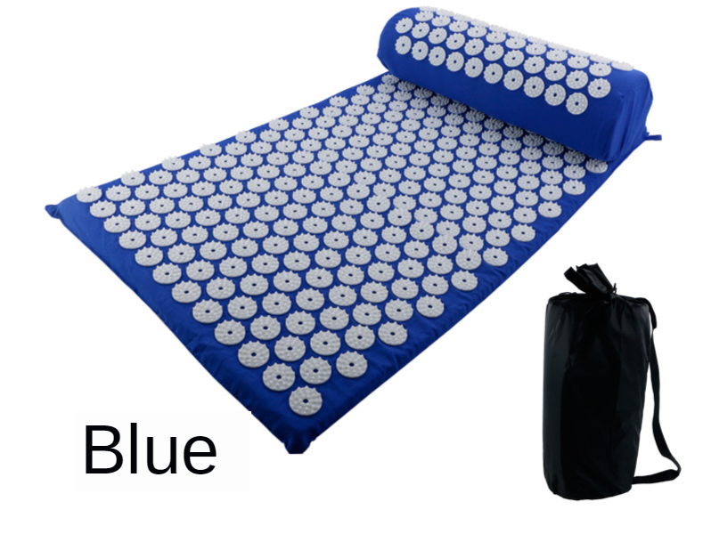 Fitstyle Yoga Massage Mat Acupressure Relieve Stress Back Cushion Massage Yoga Mat Back Pain Relief Needle Pad With Pillow