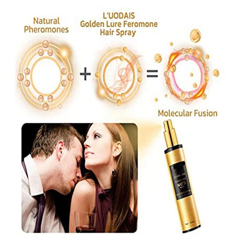 UNISEX Golden Lure by Traci K Fragrances Pheromone Hair Spray 220ml Hair Essential Oil Spray Repair Damage Hair Spray Nourish Thick Roots Repair Dry Hair