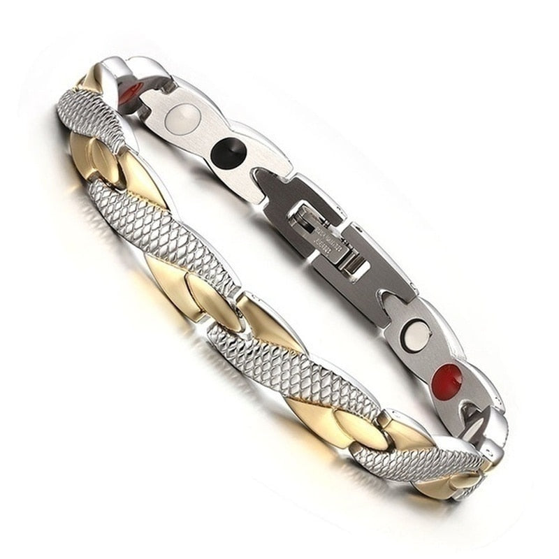 Hot IDEAL( BUY 1 GET 1 FREE )Trendy Magnetic Therapy Bracelet (Wear Your Power) Slimming /Beauty/Pain Relief/ Menopause  Bracelet Healthcare