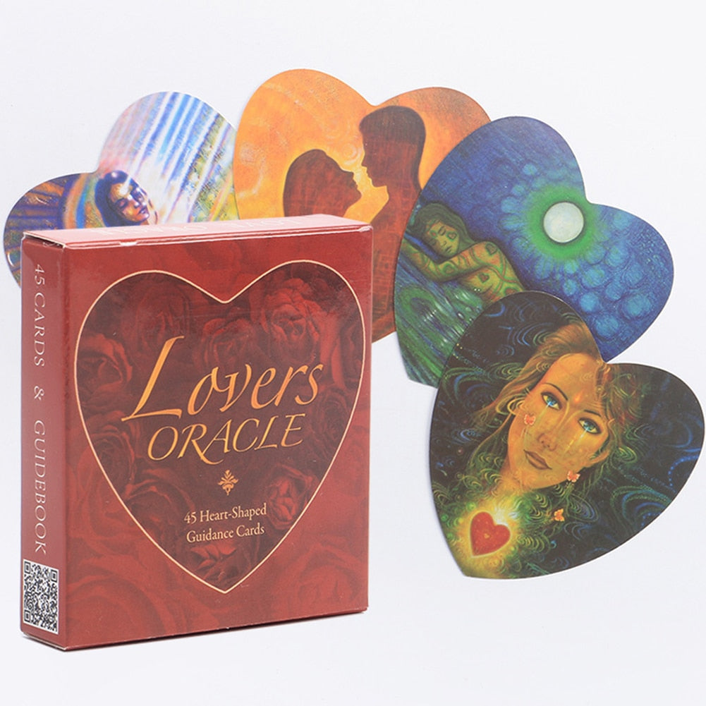 45Pcs/pack Love Oracle Cards For Home Heart-Shaped Fortune Telling Cards Tarot Deck Board Games Playing Cards Spiritual Poker