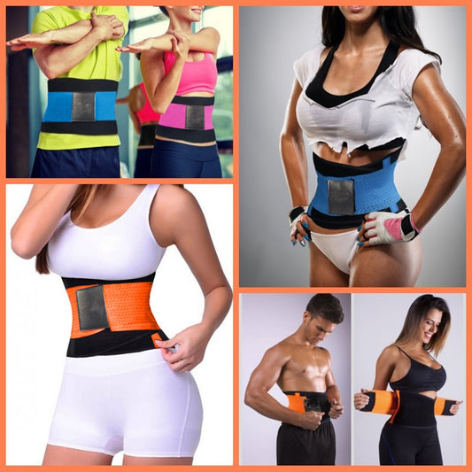 Fitstyle Neoprene Postpartum Belly Belt Elastic Magic Sticker Sport Waist Support Band Comfortable Adjustable Men Women for Workout Gym
