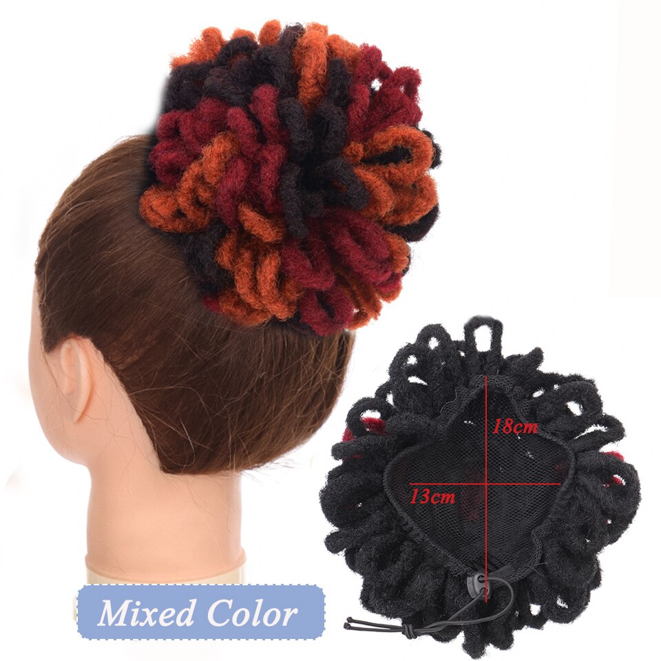 Synthetic Hair Bun Afro Chignon Drawstring Ponytail Clip In Pony Tail Black Puff Curly Women Hair Extension Hairpieces