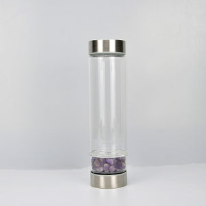 💎Traci K Beauty Gem Water Bottle- Spiritual Healing Water Bottle Crystal Quartz Energy Stone Gravel Spa Health Sport Healing Cup Portable Large Capacity Drink