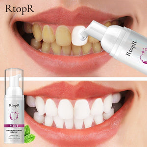 RtopR by Traci K Beauty Teeth Cleansing Whitening Mousse Removes Stains Teeth Whitening Oral Hygiene Mousse Toothpaste Whitening and Staining 60ml