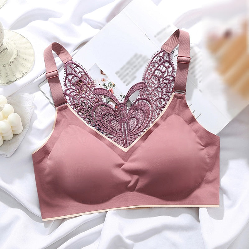 Back Butterfly Push Up Bra Women's Sexy Bras Seamless  No Steel Rings Comfortable Sports Bra Plus Size Girl Underwear M-2XL