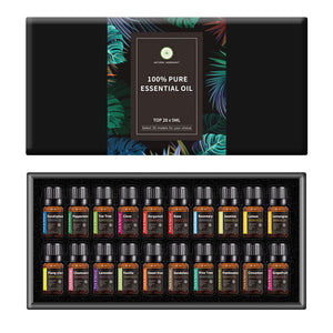20pcs Essential Oil  Kits  for Diffuser Pure Natural Plant Extract Frankincense Vanilla Lemon Mint Jasmine Tea Tree Oil