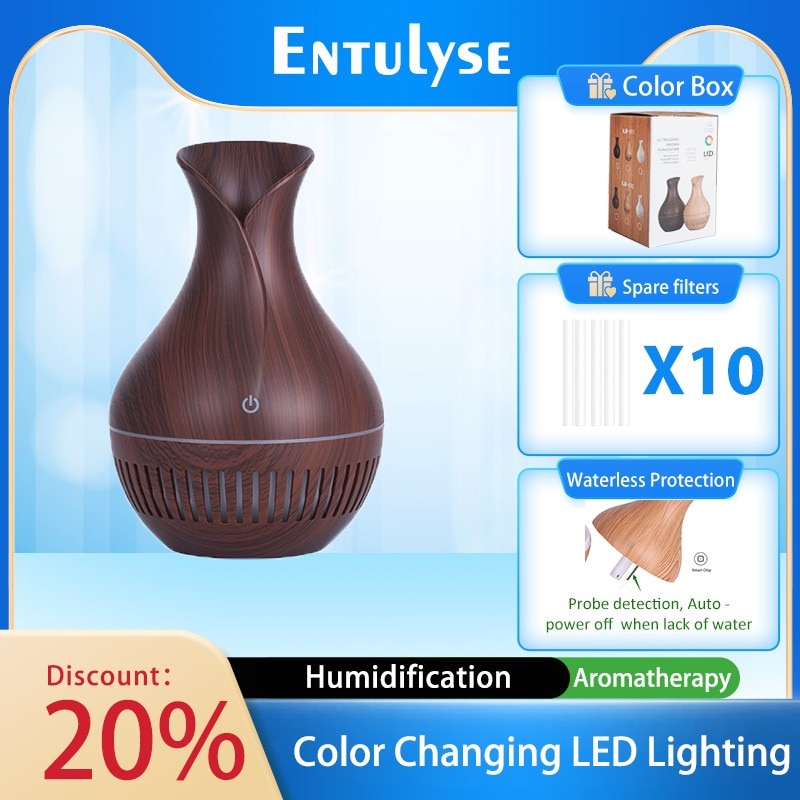 Portable Ultrasonic Air Humidifier Aromatherapy Diffuser Essential Oil Mini Car Home Mist Maker Defusers USB Humificador LED