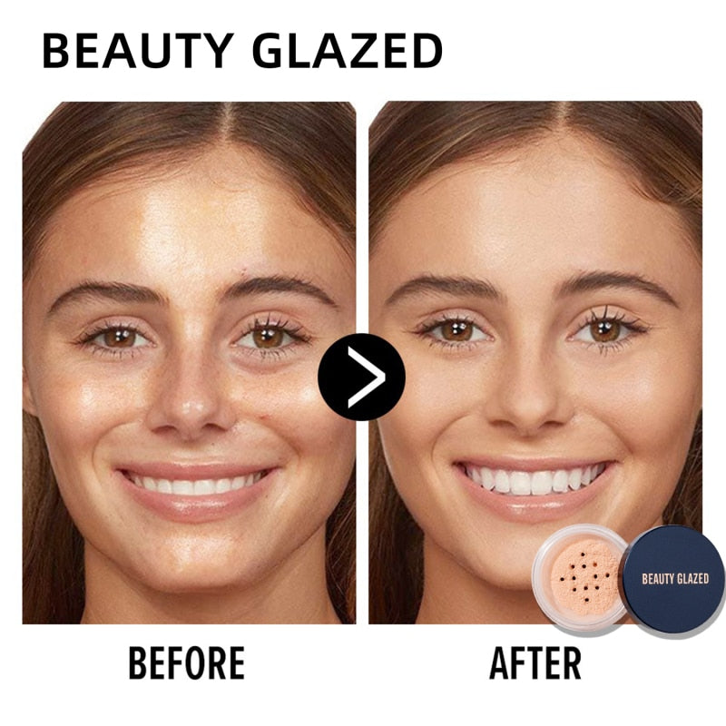 Traci K BEAUTY GLAZED Face Loose Powder Mineral 2 Colors Waterproof Matte Setting Oil-control Professional Women’s Cosmetics Makeup