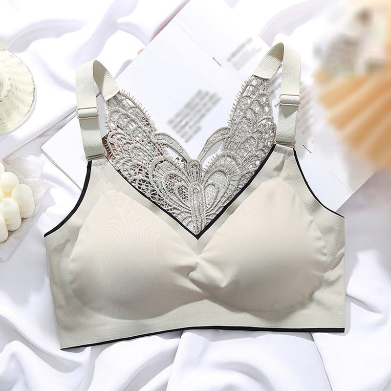 Back Butterfly Push Up Bra Women's Sexy Bras Seamless  No Steel Rings Comfortable Sports Bra Plus Size Girl Underwear M-2XL