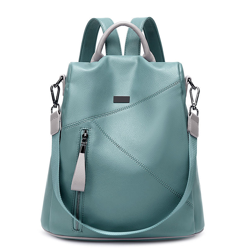 New Simple Fashion Multi-color Versatile Soft Leather Large-capacity Backpack Travel Bag