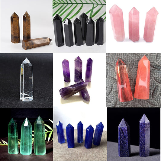 Natural Crystal Point Energy Column Obelisk Hand Polished Very Beautiful Gemstone Specimens Minerals DIY Gift Home Decoration