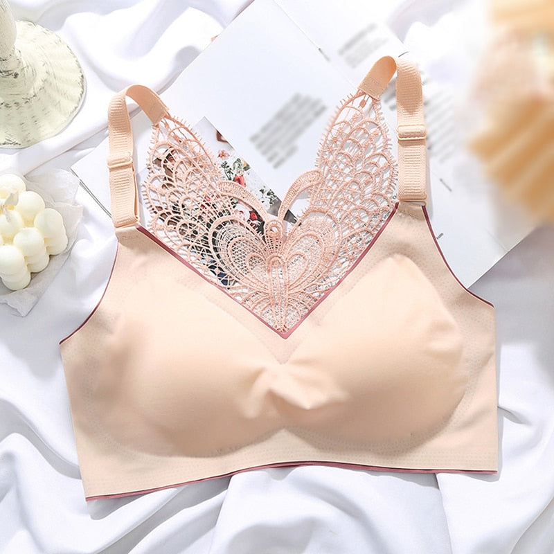 Back Butterfly Push Up Bra Women's Sexy Bras Seamless  No Steel Rings Comfortable Sports Bra Plus Size Girl Underwear M-2XL