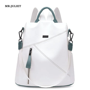 New Simple Fashion Multi-color Versatile Soft Leather Large-capacity Backpack Travel Bag