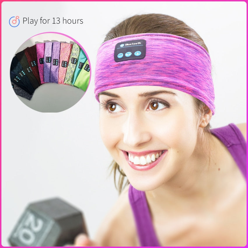 Hot Bluetooth Sleeping Headphones Sport Music Player Headband Thin Soft Elastic Comfortable Wireless Music Headset Eye Mask