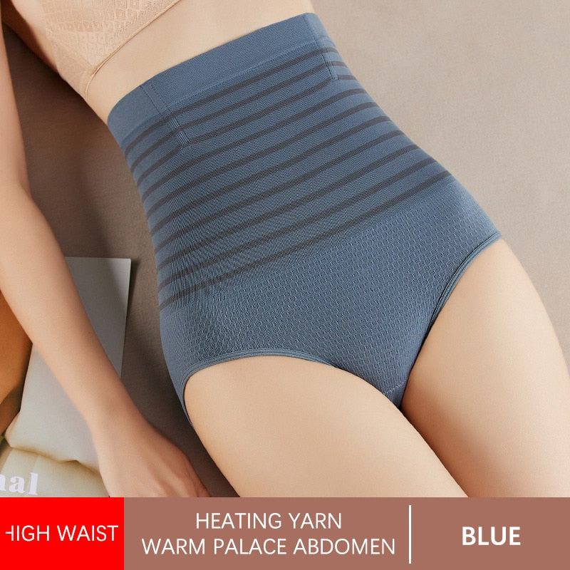 High Waist Seamless Women's Panties Cotton Briefs Plus Size Body Sculpting Menstrual Panties Hip Lift Slimming Underwear