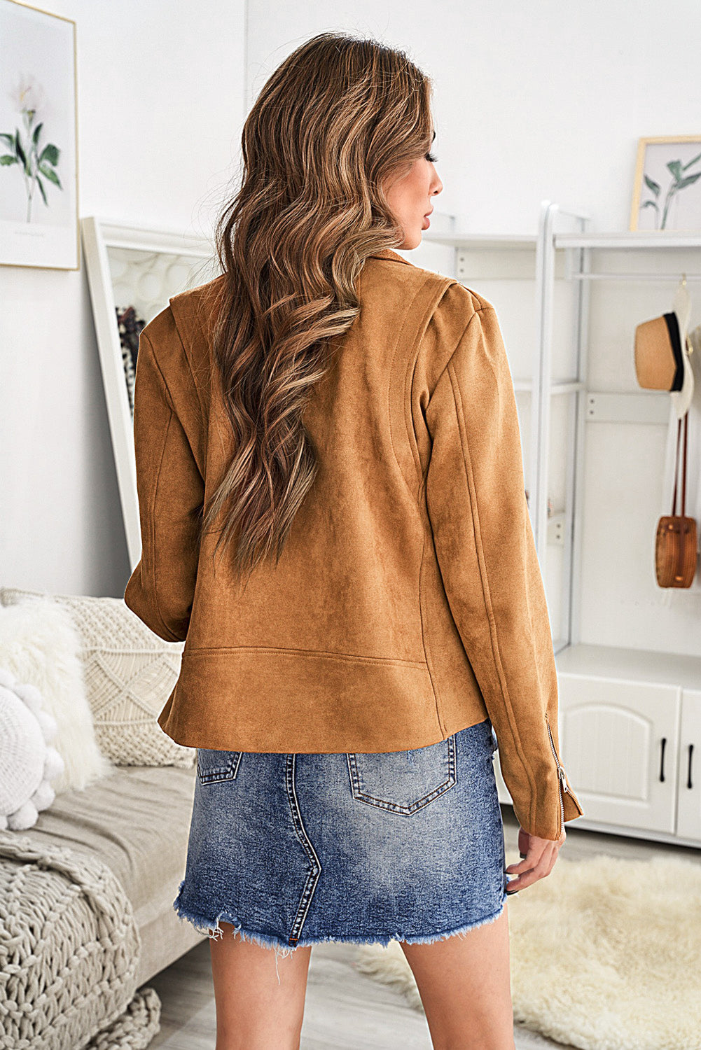 Zipper Detail Moto Jacket
