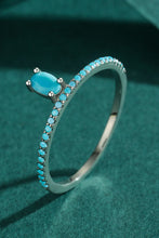 Load image into Gallery viewer, 925 Sterling Silver Artificial Turquoise Ring

