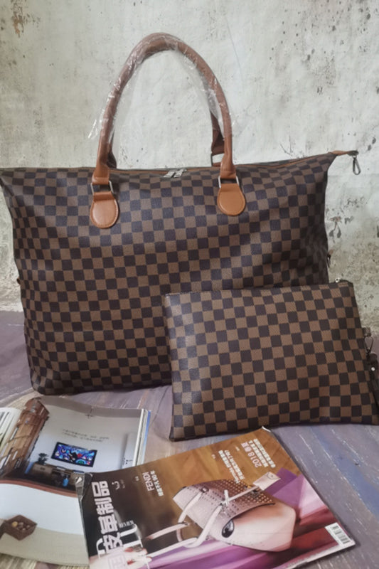 Traci K Checkered Two-Piece Bag Set