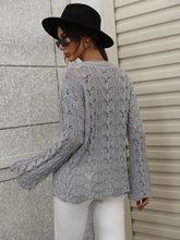 Load image into Gallery viewer, Openwork Dropped Shoulder Knit Top

