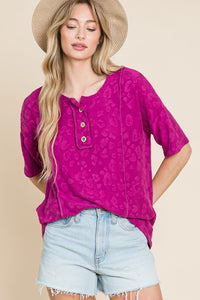 BOMBOM At The Fair Animal Textured Top